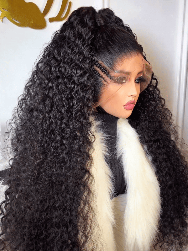 Keswigs 13x6 human hair HD Lace front wigs 180 density afro curly lace ...