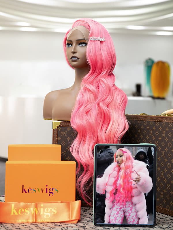 Recreate Nickmilaji Queen Pink Color Style Frontal wig