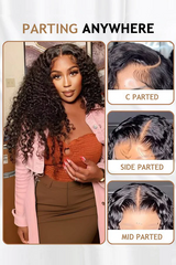 Keswigs 5x5 Glueless wig human hair HD lace closure wigs 180 density curly wave wigs