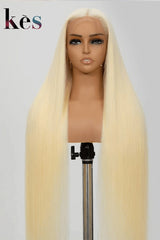 Keswigs Blonde 200 density straight virgin human hair 13x6 HD Lace front wigs