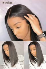 Keswigs 13x6 human hair HD Lace front wigs 180 density straight lace frontal wigs