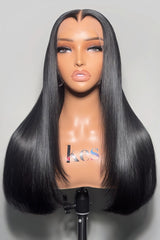 Keswigs 180 Density 13x6 Human Hair HD Lace Frontal Straight Wig Elegant Look
