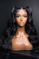 Keswigs virgin human hair HD Full Lace wigs 200 density body wave wigs