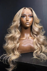 Keswigs Ombre 200 density body wave virgin human hair 13x4 HD Lace front wigs