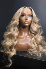 Keswigs Ombre 200 density body wave virgin human hair 13x4 HD Lace front wigs