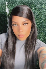 Keswigs 26 inch 13x6 human hair HD Lace front wigs 200 density straight lace frontal wigs