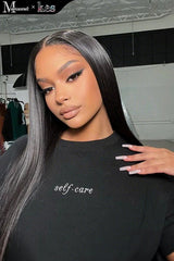 Kes x mauricecornell 30 inch 13x6 HD Lace front wigs virgin human hair 200 density lace frontal straight wigs natural color