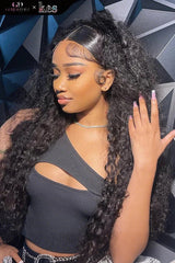 Kes x gorjessdollz 28 inch 13x6 HD Lace front wigs virgin human hair 200 density lace frontal curly wave wigs natural color