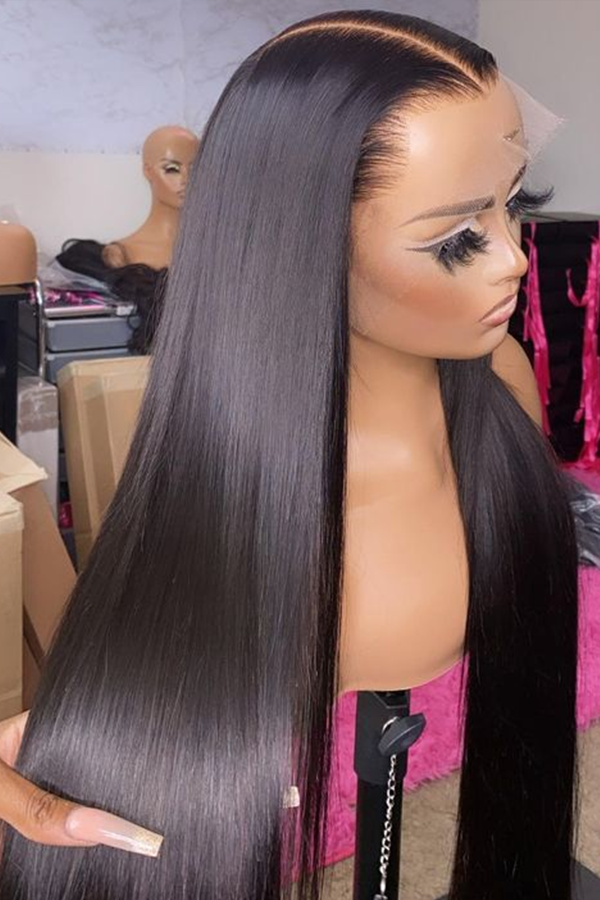 Keswigs 13x6 human hair HD Lace front wigs 180 density straight lace frontal wigs