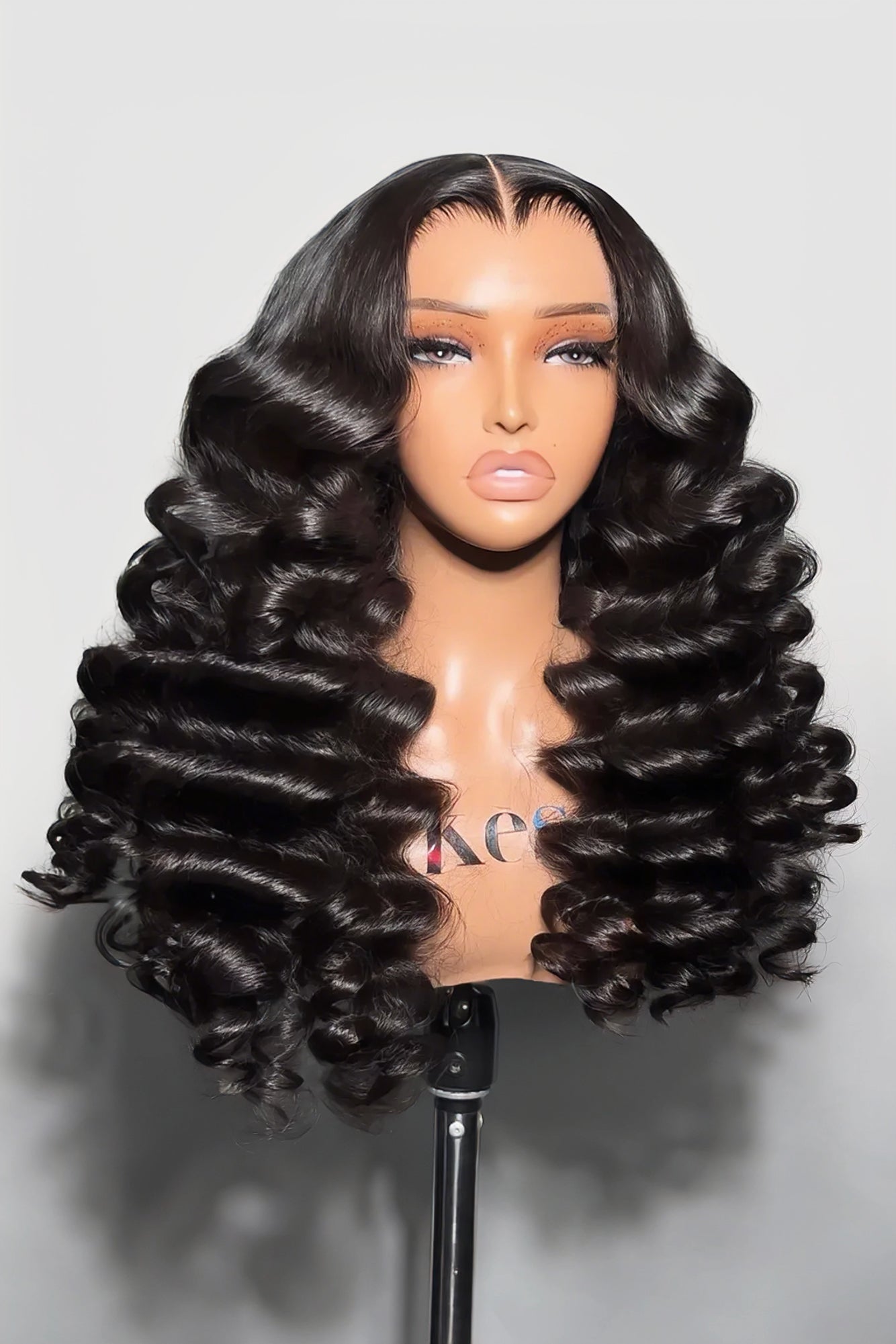 Keswigs 5x5 Glueless wig virgin human hair HD lace closure wigs 200 density wand curls wigs