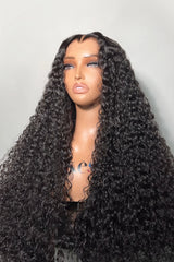 Keswigs 200 Density Human Hair Glueless HD Lace Closure Wigs 5x5 or 6x6 Jerry Curly Wave Overall Look
