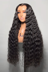 Keswigs 5x5/6x6 HD Lace Glueless 200 Density Burmese Curly Wave Human Hair Wig with Natural Undetectable Lace Closure