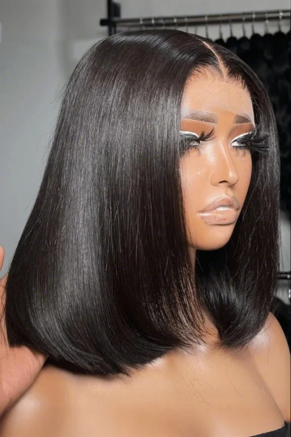 Ultra Full Undetectable Invisible Lace Middle Part Straight Bob Wig Classic & Chic