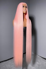 Keswigs 300 Density Pink Virgin Human Hair - Captivating Pink Tresses on Display