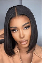 Ultra Full Undetectable Invisible Lace Middle Part Straight Bob Wig Classic & Chic