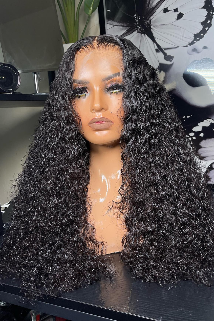 Keswigs 13x6 human hair HD Lace front wigs 180 density curly lace frontal wigs