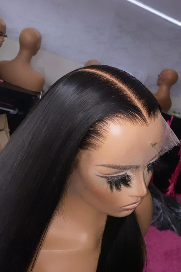 Keswigs 13x6 human hair HD Lace front wigs 180 density straight lace frontal wigs