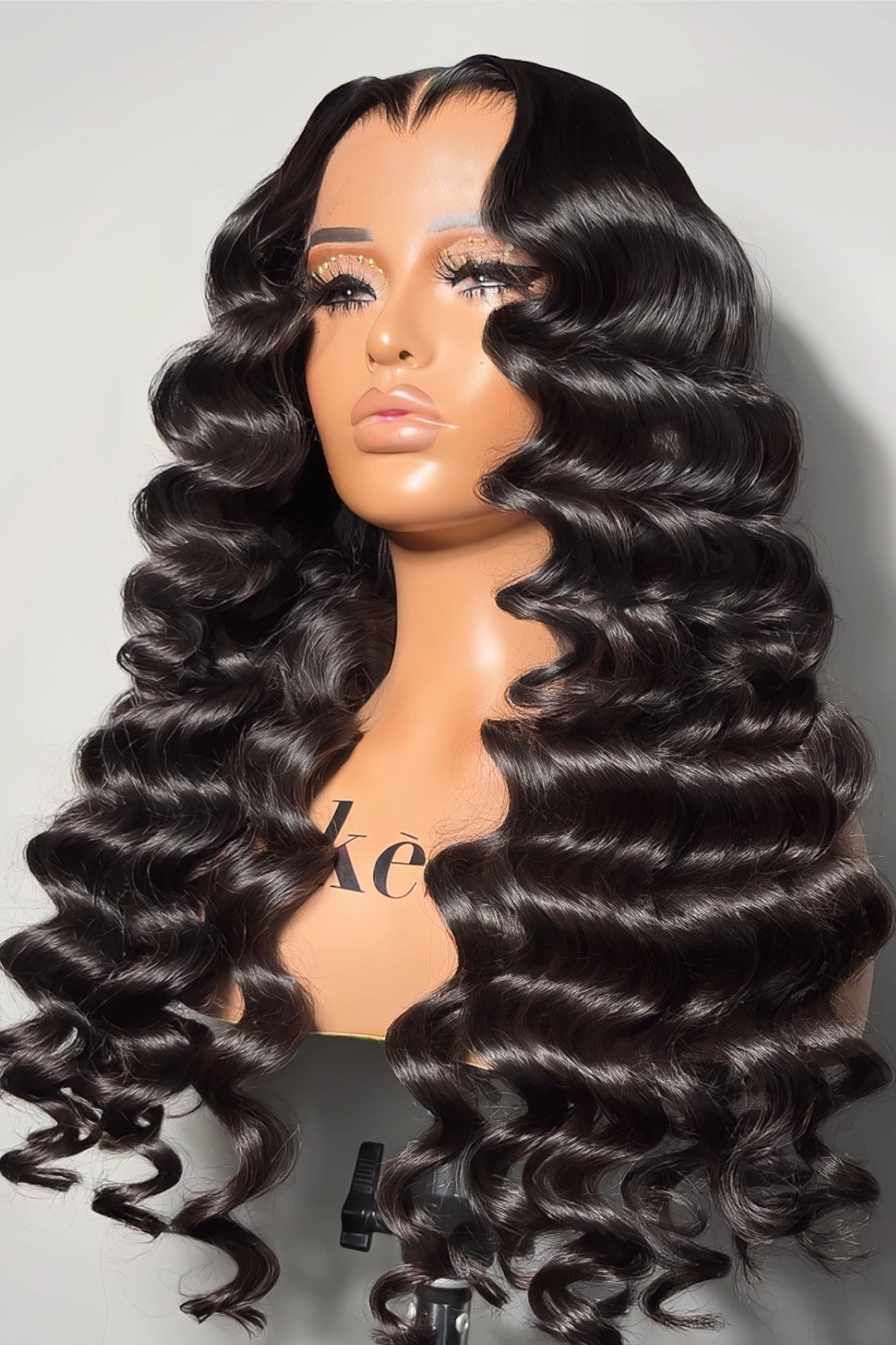 Keswigs 5x5 Glueless wig virgin human hair HD lace closure wigs 200 density wand curls wigs