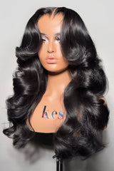 Keswigs 5x5 Glueless wig human hair HD lace closure wigs 180 density body wave wigs