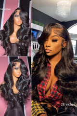 Keswigs 13x6 human hair HD Lace front wigs 180 density body wave lace frontal wigs