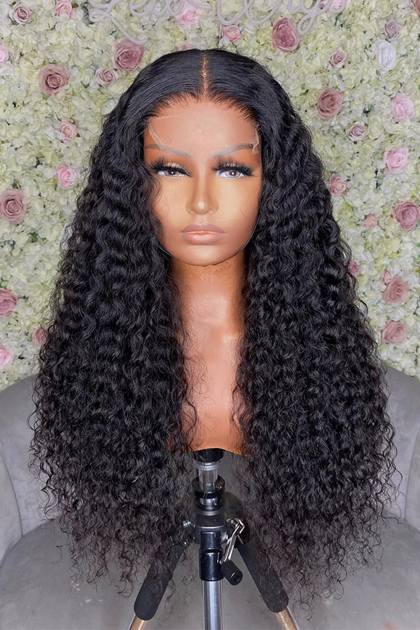 Keswigs 5x5 Glueless wig human hair HD lace closure wigs 180 density burmese curly wave wigs