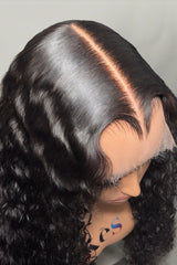 Keswigs 13x6 human hair HD Lace front wigs 200 density jerry curly lace frontal wigs