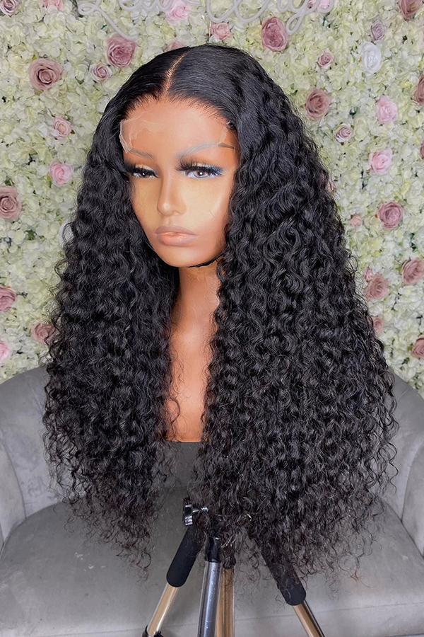 Keswigs 5x5 Glueless wig human hair HD lace closure wigs 180 density burmese curly wave wigs