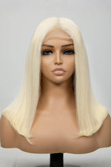 Keswigs Blonde color 4x4 transparent lace closure wig 180% density human hair wigs