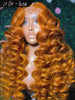 Kes x lilbit_collections 24 inch 5x5  Glueless human hair HD lace closure wigs 200% density loose wave wigs ginger color