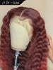 Kes x lilbit_collections 24 inch 5x5  Glueless human hair HD lace closure wigs 200% density loose wave wigs 99j and red ombre color