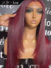 Kes x lilbit_collections 22 inch 5x5  Glueless human hair HD lace closure wigs 200% density straight wigs 99j color