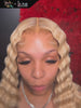 Kes x yanithelacewiz 26 inch 13x6 HD Lace front wigs virgin human hair 200 density lace frontal deep wave wigs blonde highlight color